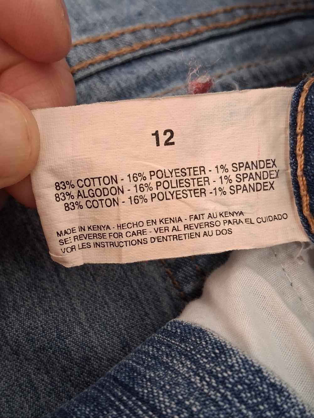 BANDOLINO Blue Jean Capri Shorts Women Size 12 - Picture 8 of 10